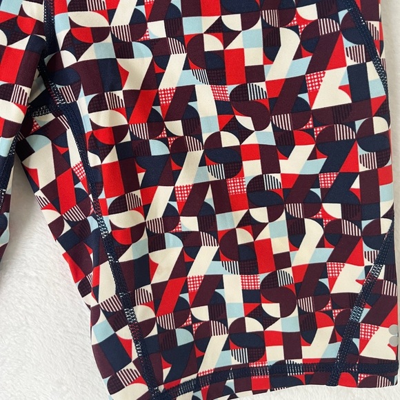 LOT OF 2 - Sweaty Betty Power 9" Biker Shorts Sz S 4/6 Green/Red Geo Maze Print - Picture 8 of 15